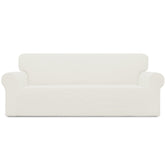Easy-Going front view cream cover showing neat tailored fit and refreshed sofa