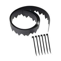 EasyFlex 20-foot coil of black recycled plastic edging showing compact packaging and easy transport