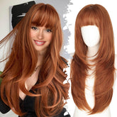 Eawwii ginger wig front view showing natural hairline benefit