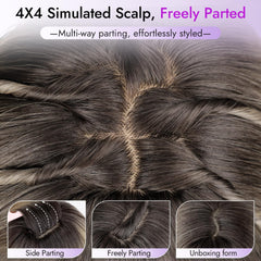 Eawwii ginger wig side profile displaying layered movement benefit