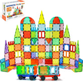 EchoPlan front packaging showing 130pcs set and included cars, inspires versatile play