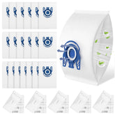Ecleanfy front pack showing 20 GN bags and included filters for long-lasting supply