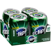 Eclipse bottle front showing spearmint label and easy-grip cap for quick freshening