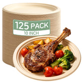 ECOEXTRA front packaging showing stacked 10-inch plates and clear branding benefit: easy storage