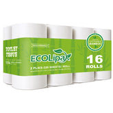 ECOLipak front packaging showing 16-roll pack and eco benefits