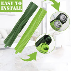 ECOMAID side brushes pictured cleaning a baseboard for better corner cleaning benefit
