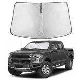 EcoNour front protection for Ford F150 showing full windshield coverage and sun reduction