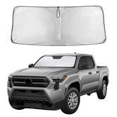 EcoNour sunshade front view showing full windshield fit and complete coverage benefit