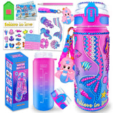 EDSPORTSHOUSE mermaid bottle front view showing colorful design and easy-grip benefit