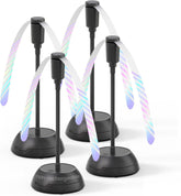 Edvision front view tabletop fan showing compact design and benefit of hands-free protection
