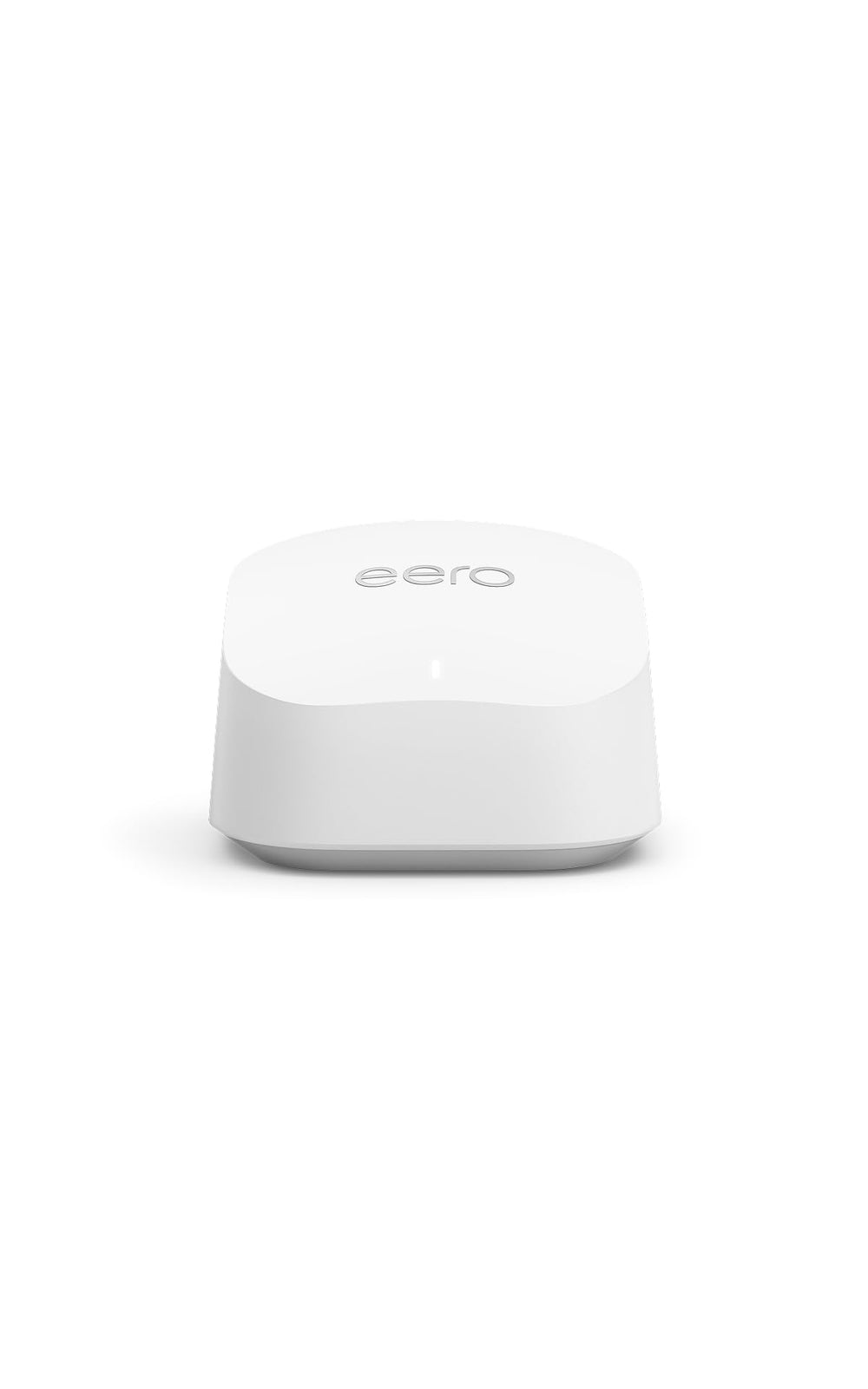 eero front view showing compact router design and reliable home Wi‑Fi