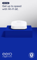 eero Pro 6E back ports closeup with 2.5 Gb Ethernet, supports gigabit+ plans