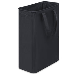 efluky front view slim laundry basket showing tall narrow shape and capacity