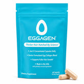 Eggagen front packaging showing product and benefits for fuller hair