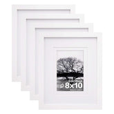 Egofine front view of white 8x10 frames showing clean presentation and durable design