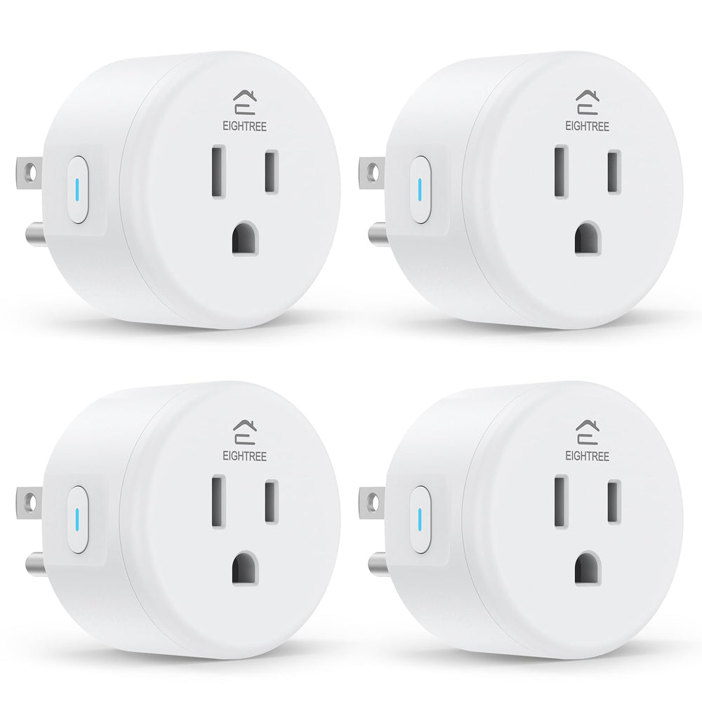 EIGHTREE front packaging showing four smart plugs and 15A rating for convenience
