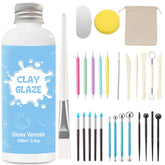 EIGTWEN gloss glaze bottle front view shows product and clear finish benefit