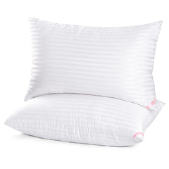 EIUE front view of two king pillows showing clean hotel-style look and consistent loft