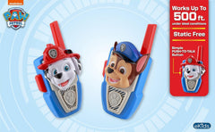 eKids walkie talkies held in child hands showing size and portability benefit