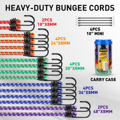 ELEAD color-coded cords laid out by length for fast selection