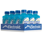 Electrolit bottle front packaging showing blue raspberry flavor and branding for quick recognition
