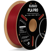 ELEGOO front view of burgundy red spool showing clean winding and brand