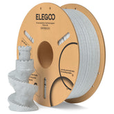 ELEGOO marble PLA spool front view showcasing neat winding and large bore