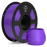 ELEGOO purple spool front view showing glossy finish and reliable feed