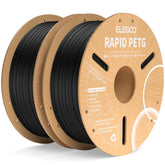 ELEGOO front packaging showing two black PETG spools and bundle benefit