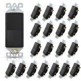 ELEGRP front view glossy black switch showing clean decorator look and modern appeal