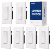 ELEGRP front view matte white dimmer showing clean finish and easy control
