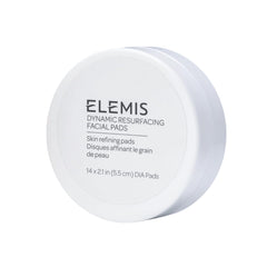 ELEMIS front packaging showing 14-count travel resurfacing pads and benefits