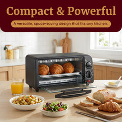 Elite Gourmet ETO236 open door with wire rack inserted highlighting easy access