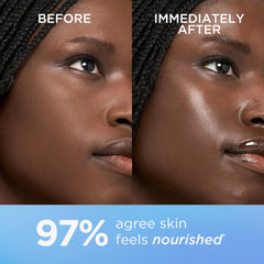 Elizabeth Arden balm applied to lips giving instant shine and hydrated comfort