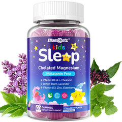 ELLAMENTZ front packaging showing sleep gummies and benefits