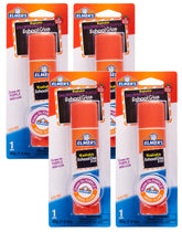 Elmer's jumbo glue stick 4-pack front view showing size and purple-to-clear benefit