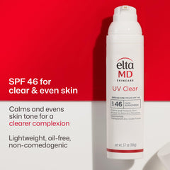 Close-up texture of EltaMD UV Clear showing smooth, non-greasy finish