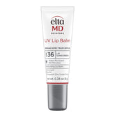 EltaMD lip balm front tube showing clear SPF 30 protection benefits