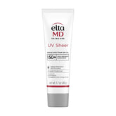 EltaMD front pump bottle shown on white background highlighting portability and SPF 50+