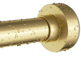 Emlaoe gold shower rod front view showing sleek finish and secure tension