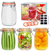 Encheng front view of four jars showing uniform storage and easy identification