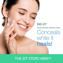 End-zit being applied on fingertip for precise spot treatment and control