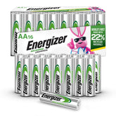 Energizer 16-pack front packaging showing full battery set and convenience