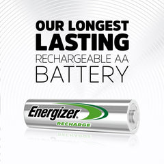 Energizer AA batteries arranged top view highlighting ready supply benefit