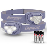 Energizer headlamp PRO front view showing both lights and compact design for bright hands-free use