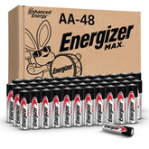 Energizer MAX AA front packaging showing 48-pack and brand