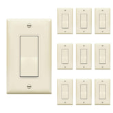 ENERLITES front view showing switch and wall plate for cohesive finish