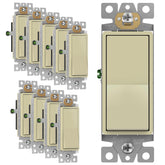 ENERLITES ivory front face showing clean decorator paddle and durable finish for neat appearance