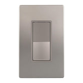 ENERLITES nickel paddle switch front view shows modern finish and clean look