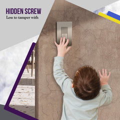 ENERLITES screwless plate installed for a seamless modern wall appearance benefit